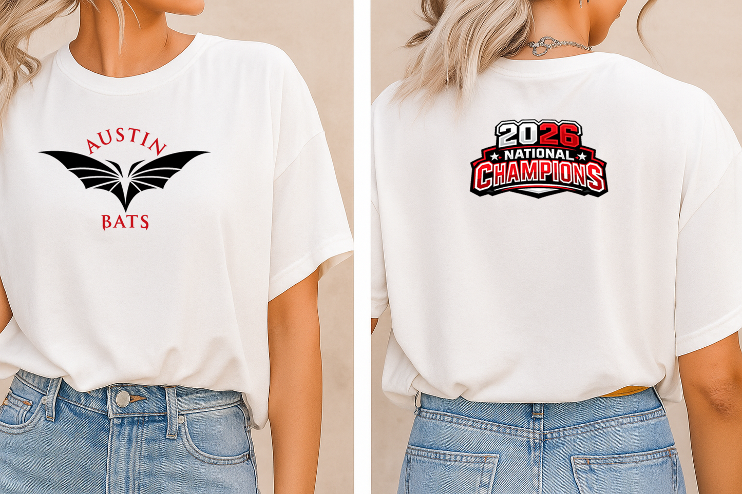 Austin Bats Championship Tee - White