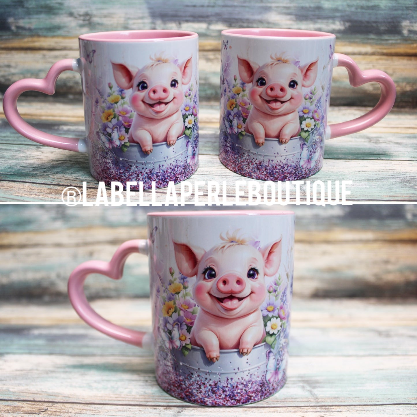 Pink Piggy 11oz Ceramic Mug